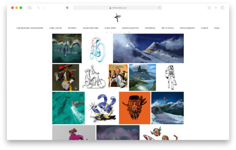 Artist Websites: Hillbrand Bos uses a .art domain